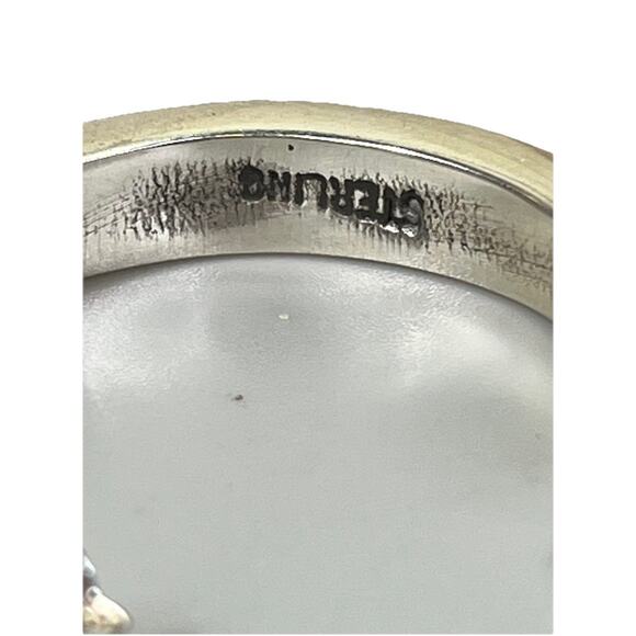 Native American ZUNI Sterling Silver Multi Gem Micro Inlay Hoop Earrings Signed - Picture 8 of 15